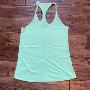 UA Neon Yellow Charged Cotton Tank Sz M